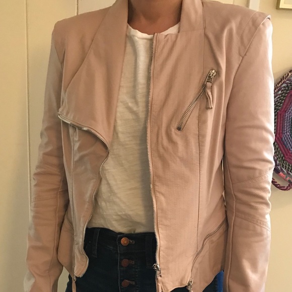 Blank NYC Jackets & Blazers - Blank NYC Blush Vegan leather jacket moto - Small